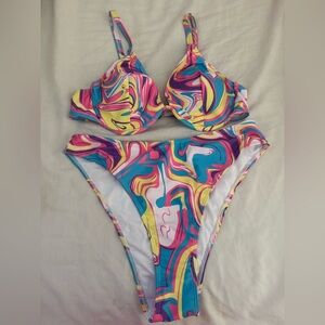 Colorful Swirl Bikini Set
